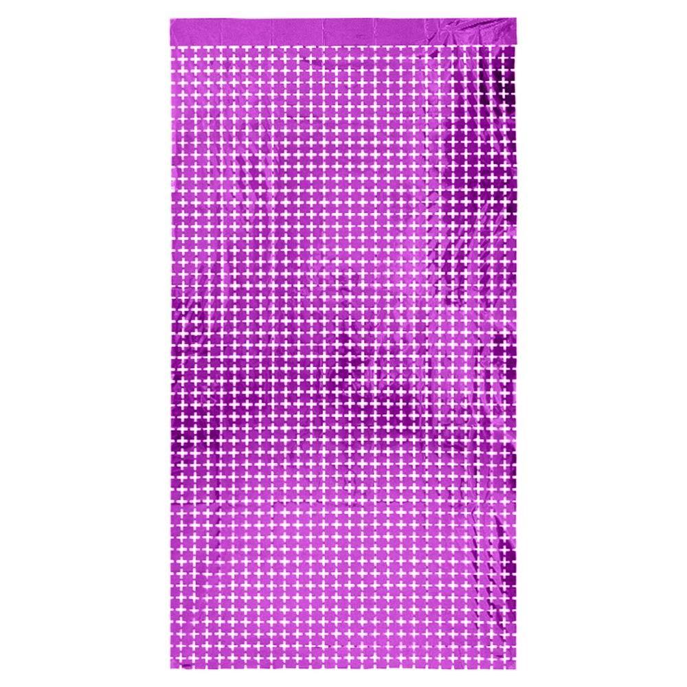 Small Size Square Rainsilk Curtain Square Shape Background Decoration Laser Curtain  Theme Party