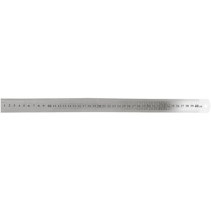 Flat Metal Slat with Metric Graduation On Each Side. Ref 11710