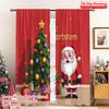 2pcs 2D Flat Printing Merry Christmas Popular Drapes Christmas My Partstom Santa Polyester Without Electricity Festive Wall