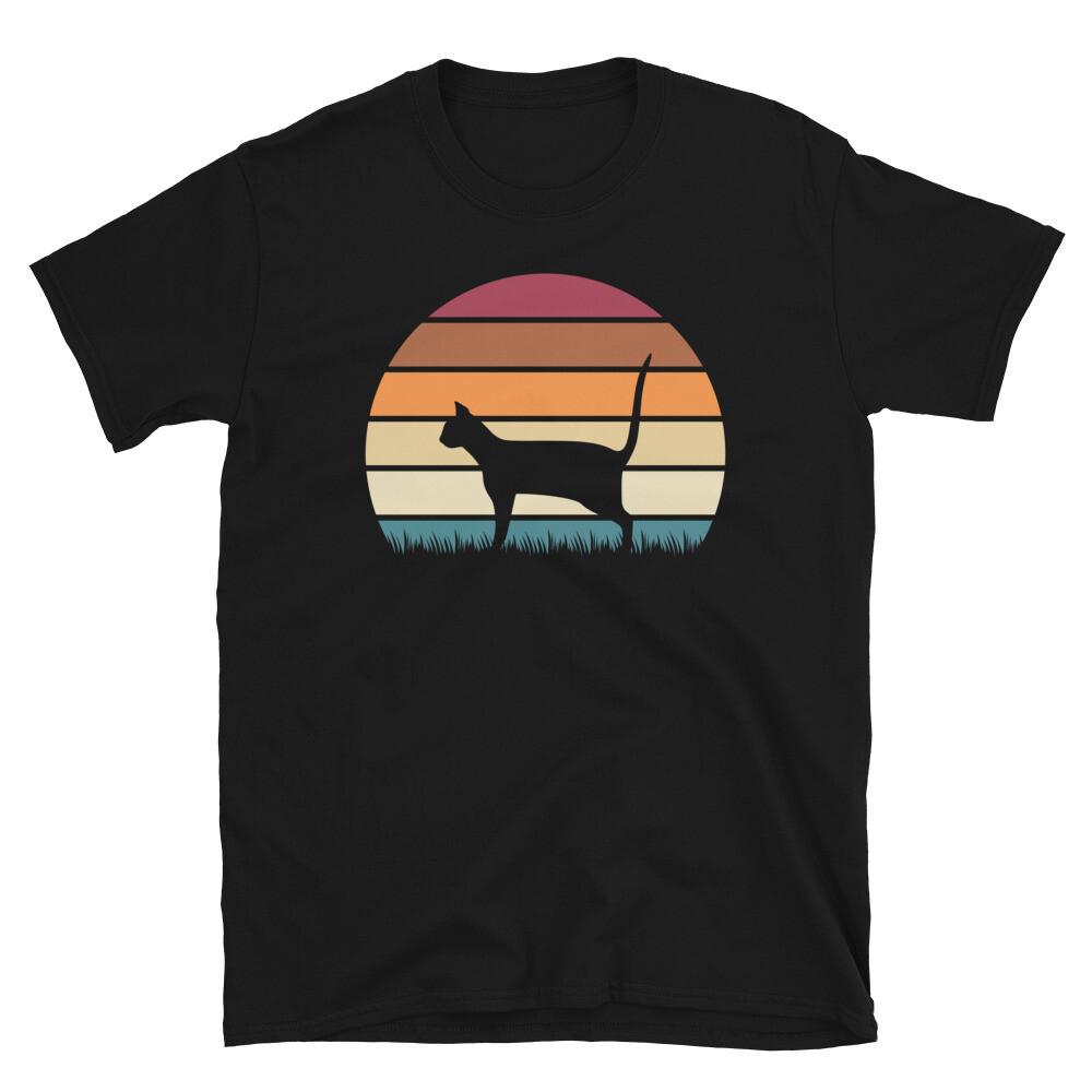 

Retro Sunset Kitten Feline Pet Ojos Azules Cat Short-Sleeve Unisex T-Shirt 4XL