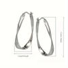 Silver Mobius Loop Earrings with Elegant Retro Style Suitable for Women's Daily Party Earrings