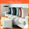 Luxurious 45x45cm Pom-poms Cushion Cover In Soft Velvet For Elegant Home Dcor
