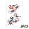 1-5Pcs Christmas Bird And Tree Branch Window Static Stickers Waterproof Suitable For Household Kitchen Workspace Festive Christmas Decoration
