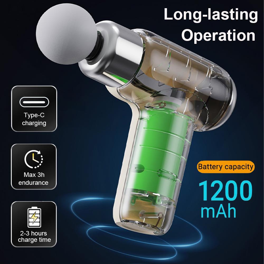 Fascia Gun Mini Muscle Massage Gun Portable Body Waist Back Neck Shoulder Massager Machine Mini Electric Muscle Massage Machine