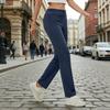 Pantaloni da Yoga Dritti da Donna con Vita Elastica Tessuto Stretch Comodo per l'Uso Quotidiano e l'Esercizio