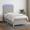 VidaXL Slat Bed Base with Mattress and LED, Upholstered Bed, Single Bed, Adult Bed for Interior Bedroom, 3135709
