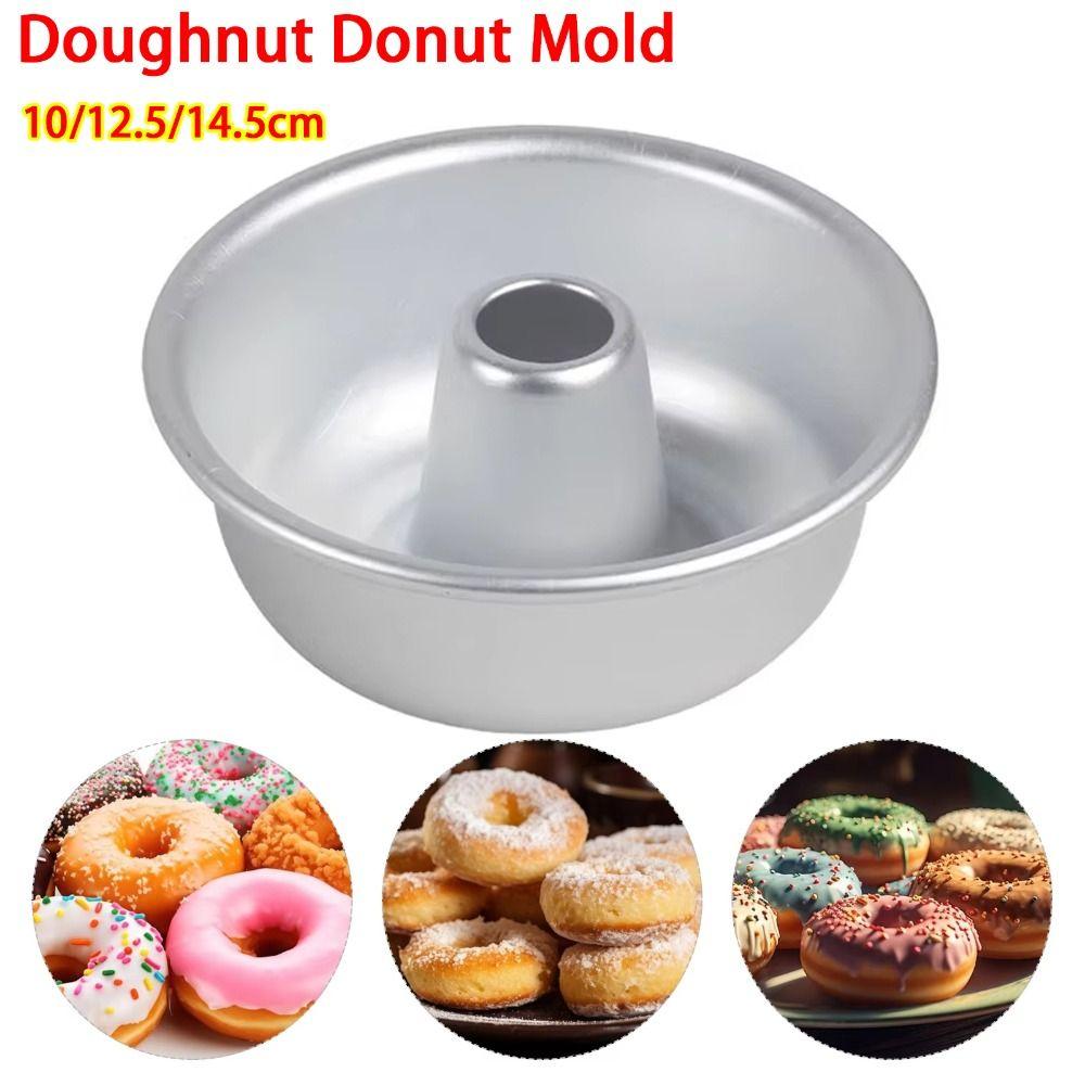 DIY Cake Mold Aluminum Doughnut Donut Mold Portable Chiffon Mold Kitchen Baking Tools