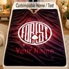 Flannel BlanketNottingham Forest FC Custom Name Text Personalized Soft Warm Throw Blanket Home Decor Gift