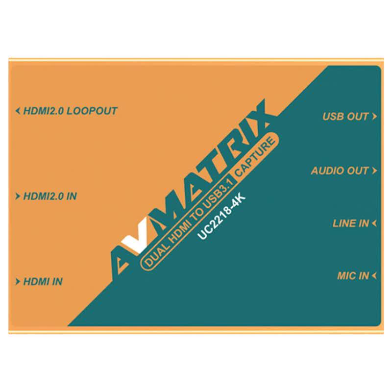 AVMATRIX UC2218-4K Dual 4K Capture Card