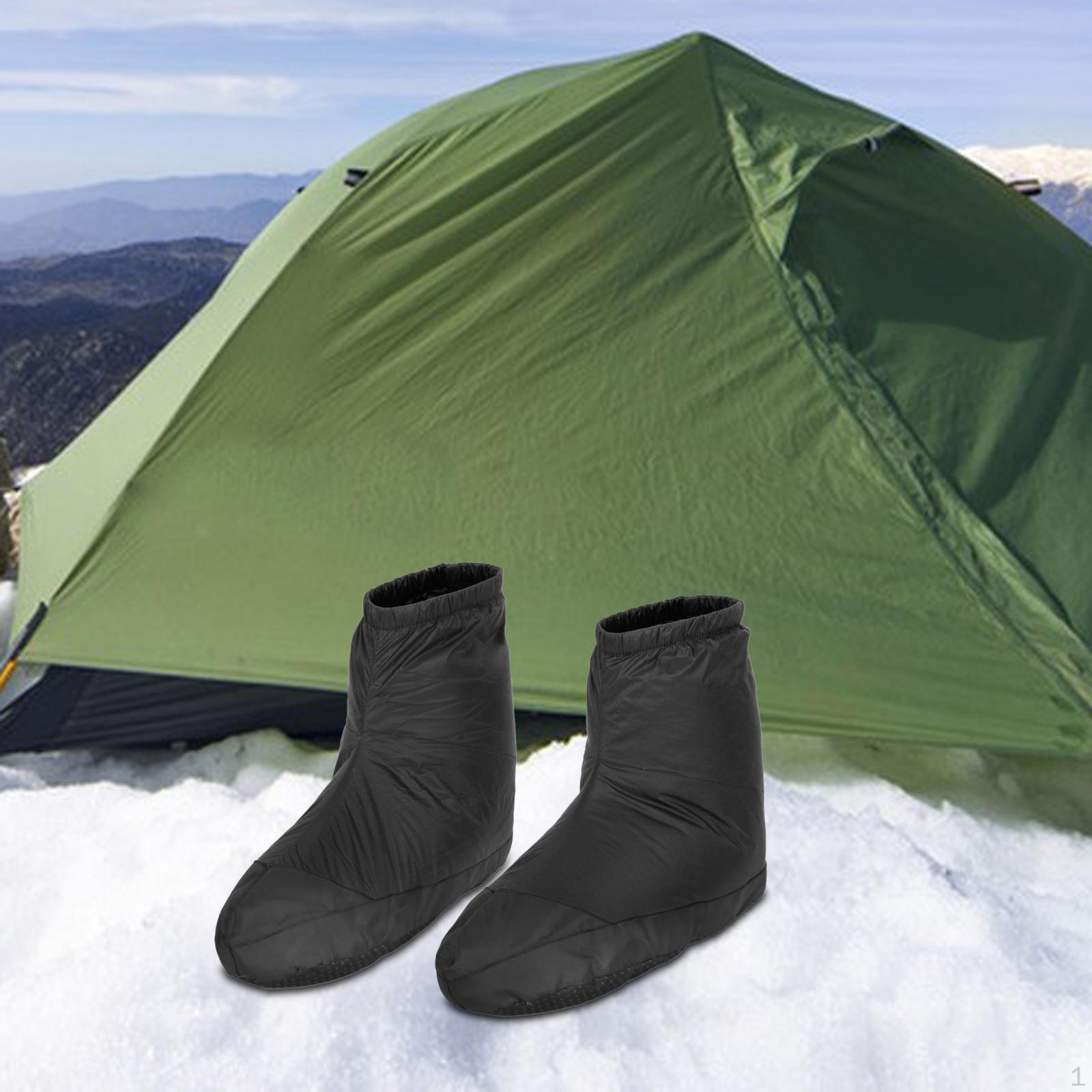Gemütliches, gefiedertes Schuhwerk: Bequeme Daunenstiefeletten für Outdoor-Erkundungen Black Color M gray