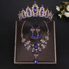 Shiny Bridal Jewelry Sets Baroque Style Crystal Headdress Tiara Earrings Necklace  Pageant