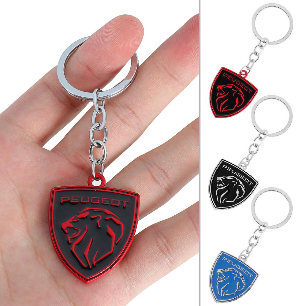 2026 Het Bilklistermärke 3D Metall Lejon Nyckelring Bilnyckelring Tillbehör För Peugeot 207 3008 206 208 308 307 407 508 2008 5008 10