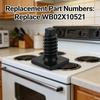 Threaded Range Support Leg Replacement Set, 4 Pack Stove Oven Leveling Feet with Wide Base and Adjustment End for Replacing Worn Appliance Foot Parts