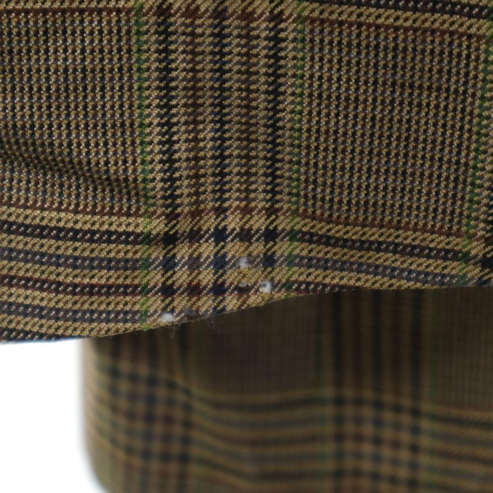 Burberry Check Pattern Tailored Jacket 52L Brown LONDON Men's Used