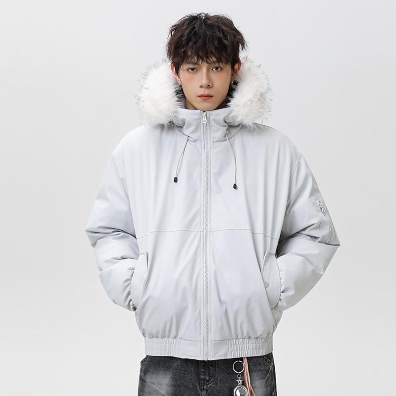 

Unisex American Style Mountain Eagle Hooded Parka - Winter Plus Velvet Thickened Warm Coat Extra Large