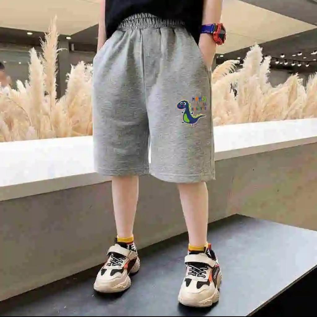Pantaloncini Estivi Cartoni Animati per Bambini Vita Elastica Lunghezza al Ginocchio Pantaloni Grigio Studente Scolastico Ragazzi Ragazza Pantaloncini Sportivi