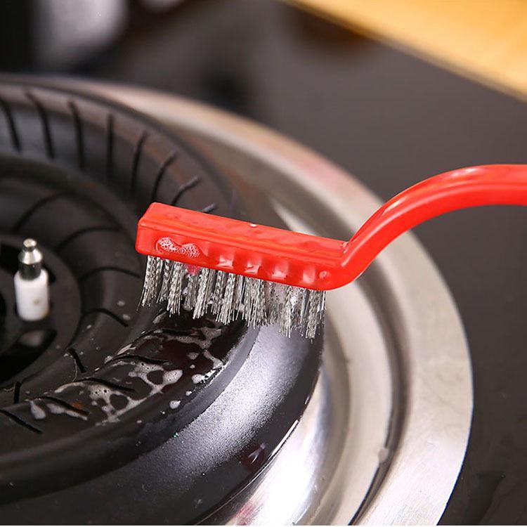 Long Handle Steel Wire Brush for Kitchen Stove & Range Hood Cleaning