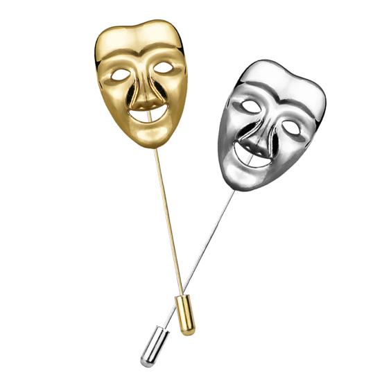 Kreative Mann Maske Legierung Brosche Pin Party Hochzeit Revers Anzug Kleid Pullover Dekor