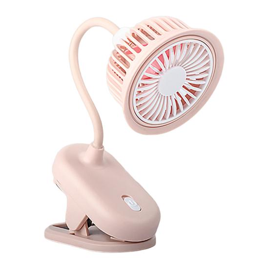 Mini Clip-on Desk Fan with Flexible Neck 360 Degree Adjustable USB Rechargeable Summer Cooling Fan Portable Outdoor Travel Small Personal