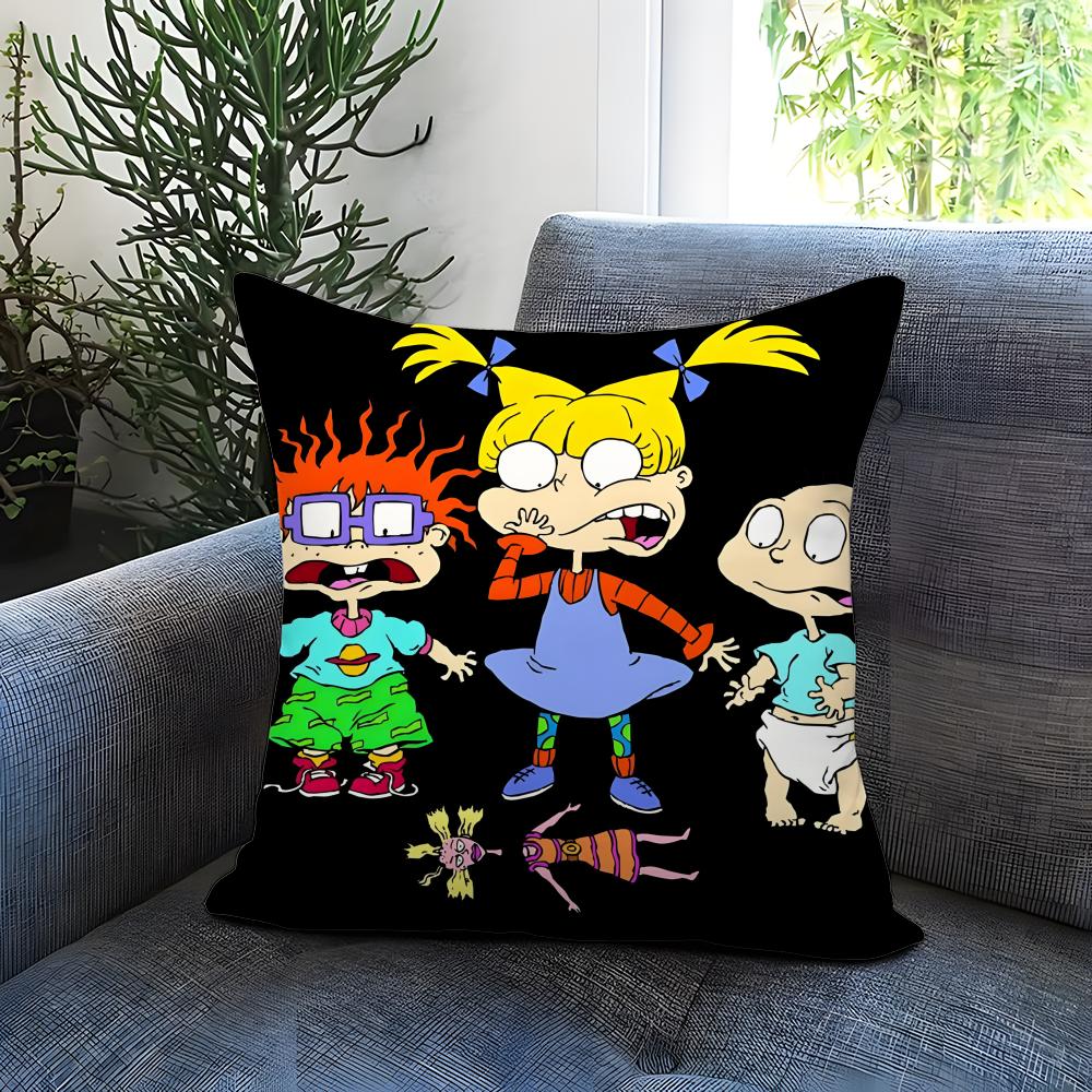 POPULAR R-RRugratsss Cushion Cover Comfortable Reversible Pillow Cover Ideal for Car Sofa Bedroom & Beyond