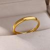 Minimalist Stainless Steel Rings For Women Gold Color Adjustable Finger Rings Fashion Wedding Waterproof Jewelry Gift