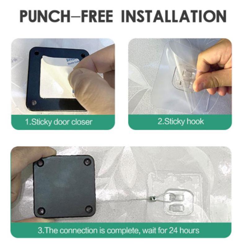 Stanzfreier automatischer Türschließer 500g-1200g Drahtseil Einziehbar Automatische Rückholspule Schließvorrichtung Türbeschläge