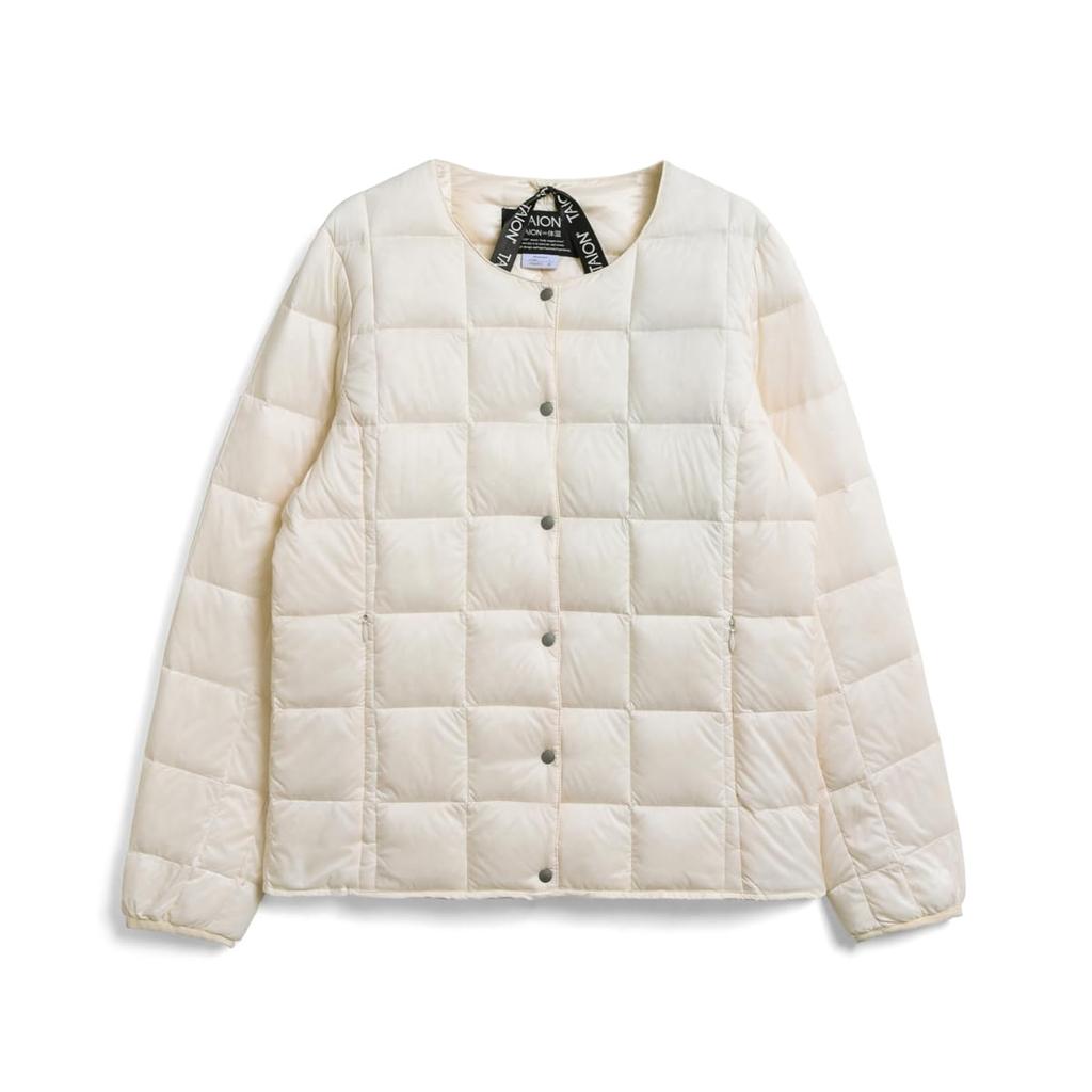 TAION Rundhals-Knopf-Innen-Daunenjacke Damen (TAION-W104)