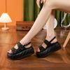 Platform sandals women's 2025 summer new small height increase muffin shoes casual fashion wear versatile cool slippers
