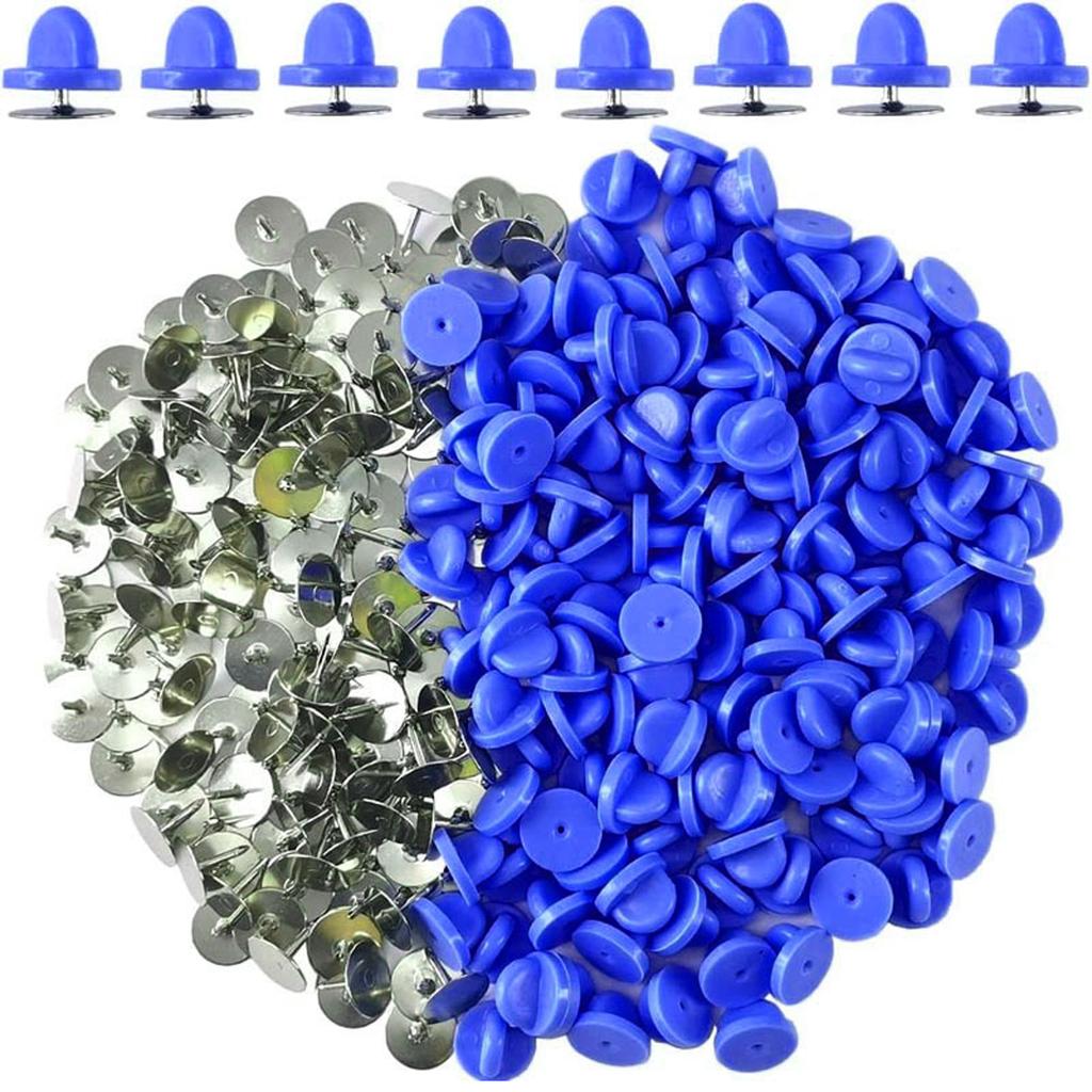 100 Set Anstecknadel-Rückseiten Krawattennadeln Rohlinge mit Nadelrückseiten für Butterfly-Verschluss-Rückseite Verriegelungsklammer für Abzeichen-Bastelarbeiten