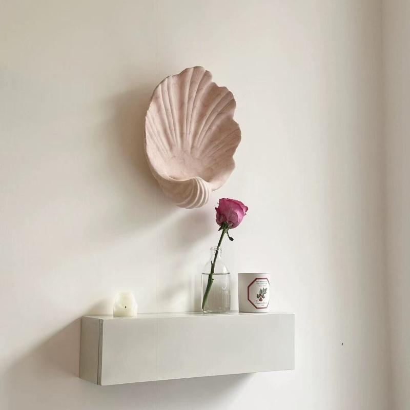Retro Shell Wall Lamp Led Art Bedside Wall Lights Aesthetic Design Elegant Night Lamp Indoor Home Mood Lighting Decoration