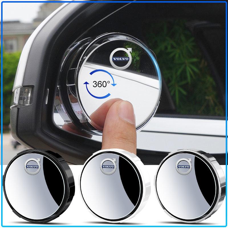 2Pcs Adjustable 360 Degree Car Blind Spot Rear View Mirror Angle For Volvo 240 C70 S40 S50 S60 S70 S80 S90 V40 V50 V60 V90 XC40 XC60 XC90 Vnl Truck