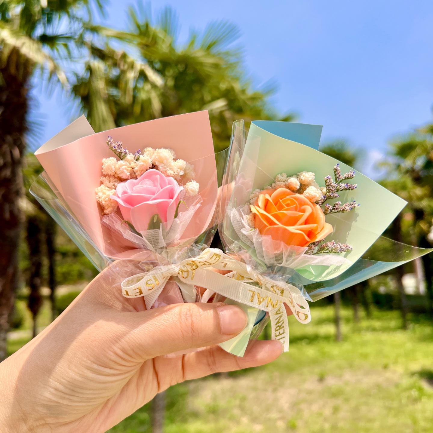 

Mini Rose Scented Soap Flower Bouquet – Perfect Gift for Girlfriend or Best Friend s Birthday Souvenir Mini Rose (Purple)