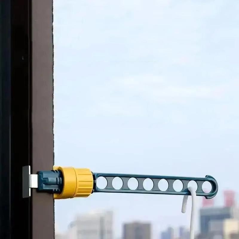 

1 шт. Уличная дорожная портативная вешалка для одежды с оконной рамой, портативная комнатная сушилка для окон, комнатная вешалка, вешалки blue-1pc