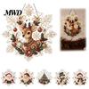 Weihnachtsbaumschmuck DIY-Set Perlmuttmalerei Sonnenfänger-Set, Acryl-Schneeflocken-Formbrett mit Spitze Handgefertigtes Andenken Geschenkrand, 3D-Edelsteinperlen