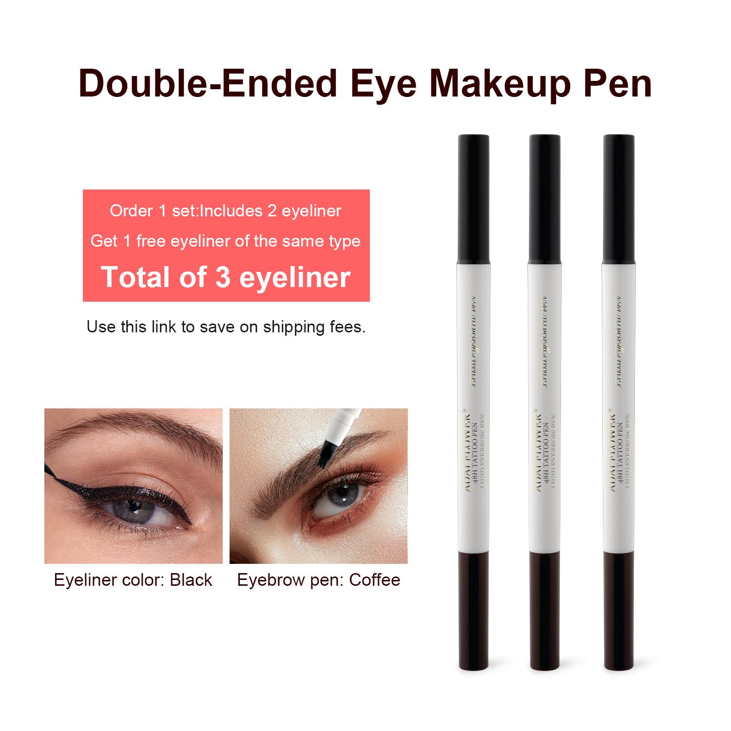 

Водостойкая жидкая двухсторонняя подводка для глаз, карандаш для бровей, не размазывающийся, долговечный карандаш для макияжа глаз, белый цвет. Купите 2, получите 1 бесплатно. белый