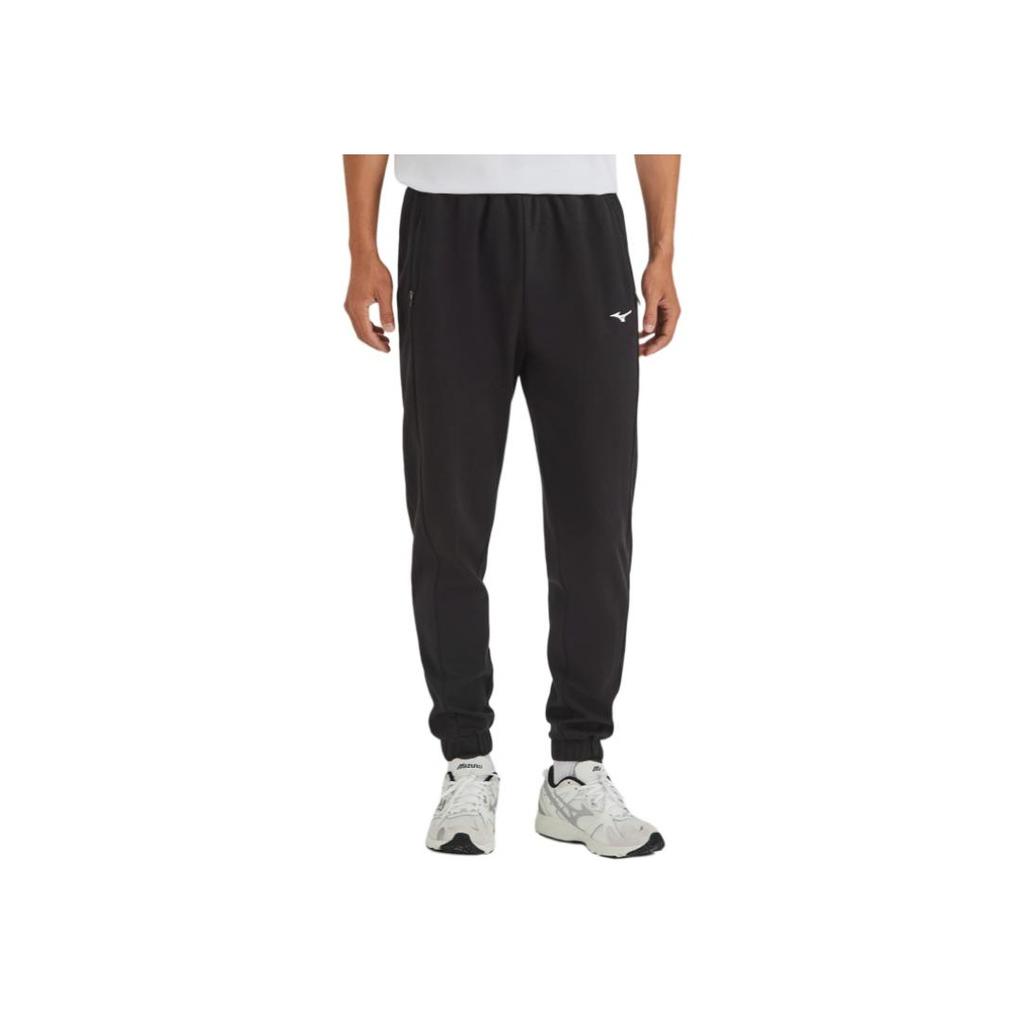 Mizuno Solid Color Outdoor Casual Elastic Cuffed Knitted Sports Pants Men Pants Black K2CD21A4-09