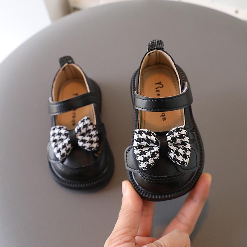 

Весна Осень Модные Детские Кожаные Туфли Элегантные Туфли Принцессы для Девочек Универсальные Детские Прогулочные Туфли На Плоской Подошве Одиночные Туфли 16 чёрный