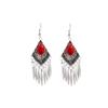 Retro Ethnic Bohemian Turquoise Tassel Earrings for Women
