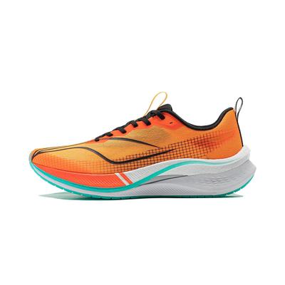 Li Ning Red Hare 7 Pro Amorti Antidérapant Bas Sprint Chaussures de Course Homme Néon Orange Vif ARPU001-4