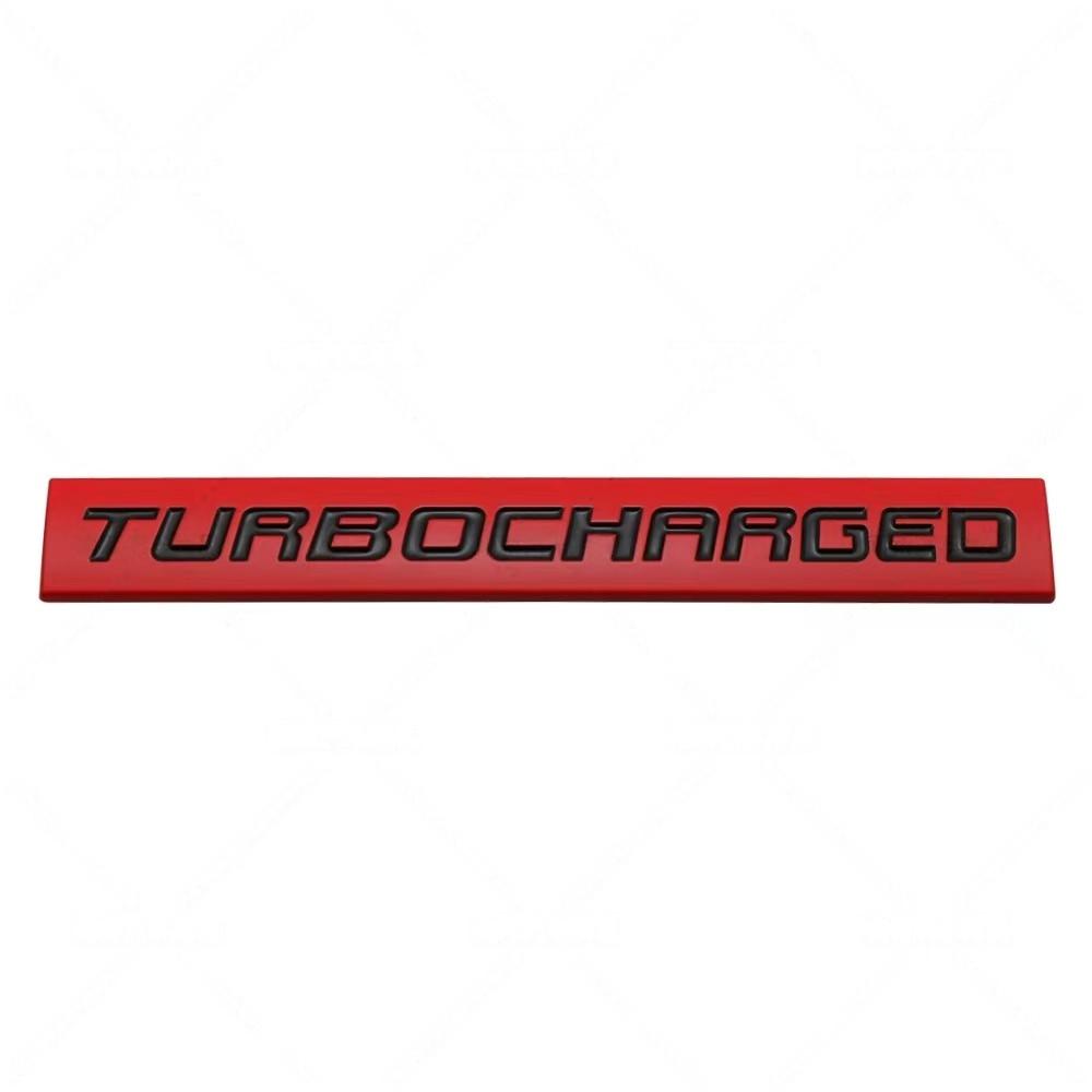 Car Styling Turbocharged 3D Metal Alloy Adhesive Emblem Rear Trunk Badge Fender Sticker Car Body Logo Decal Auto Accessory