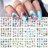 Summer 3D Nail Art Decal Coconut Tree Sunset Pattern Fashion Nail Art Decor Stickers