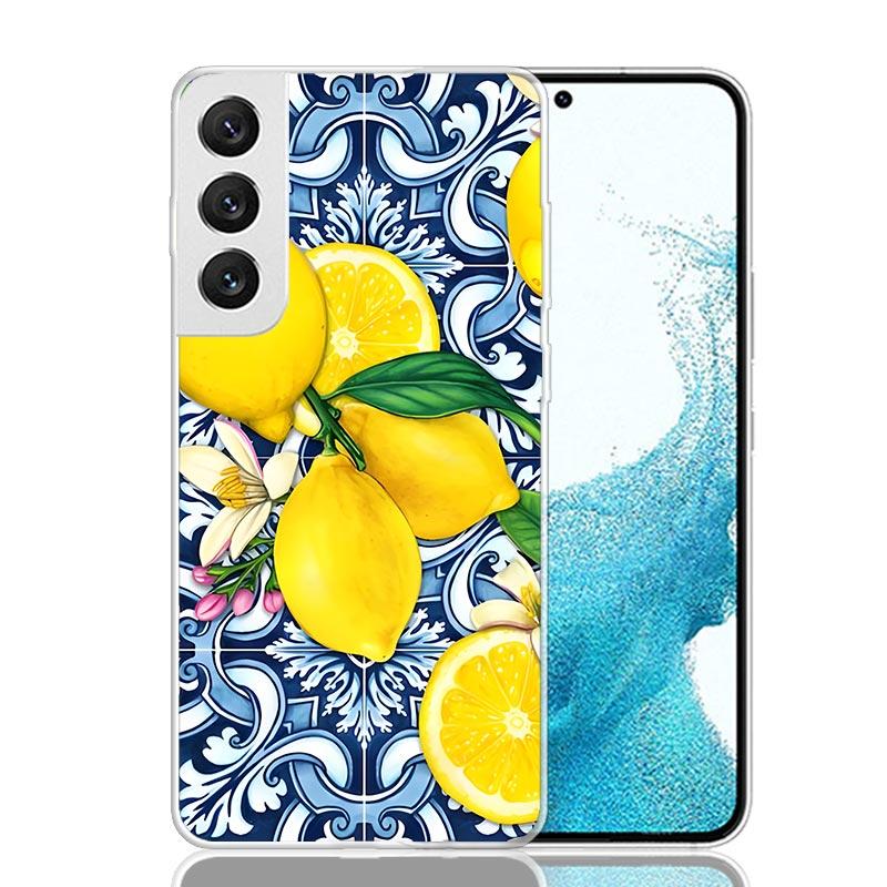Mediterranean Lemon Phone Case For Samsung Galaxy S26 S25 Edge S24 S23 FE S22 Ultra S21 Plus S20 + Fundas Cover Coque Galaxy S25