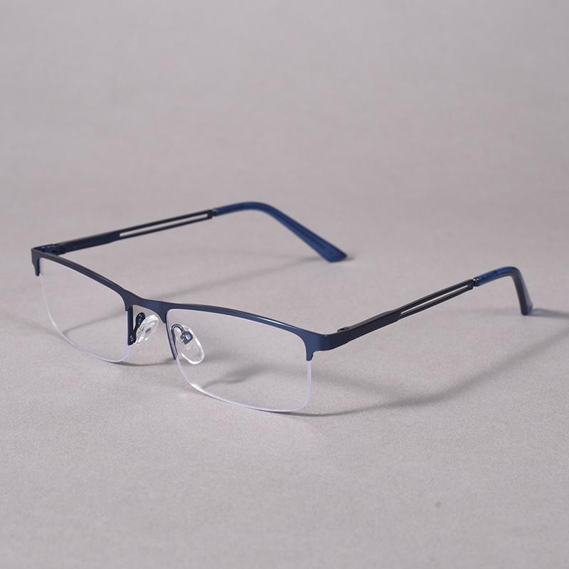 Latest Metal Half Frame Anti Blue Light Hyperopia Glasses Business Lightweight Reading Hyperopia Glasses+125+175+225+275