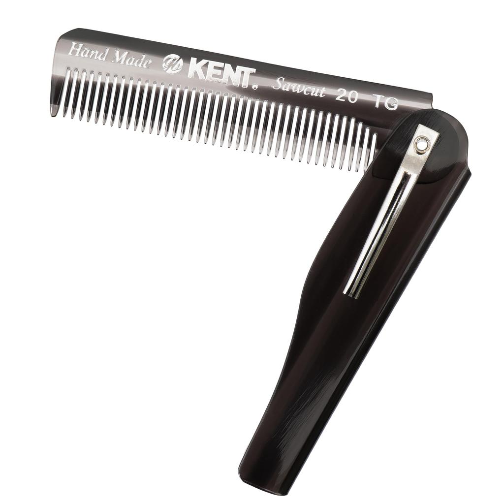 GB KENT Kent 167mm Handmade Folding Hair Comb Warrant To the British Royal Family 20T (Gray)