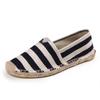 Summer Canvas Slip-On Espadrilles with Linen Sole - Casual Solid Color Hemp Rope Fisherman Shoes