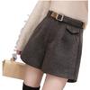 Women's Casual High-Waisted Wool-Blend Wide-Leg Shorts - Early Autumn/Winter 2026