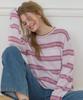 OURHOPE Milo Sheer Stripe Knit - Pink