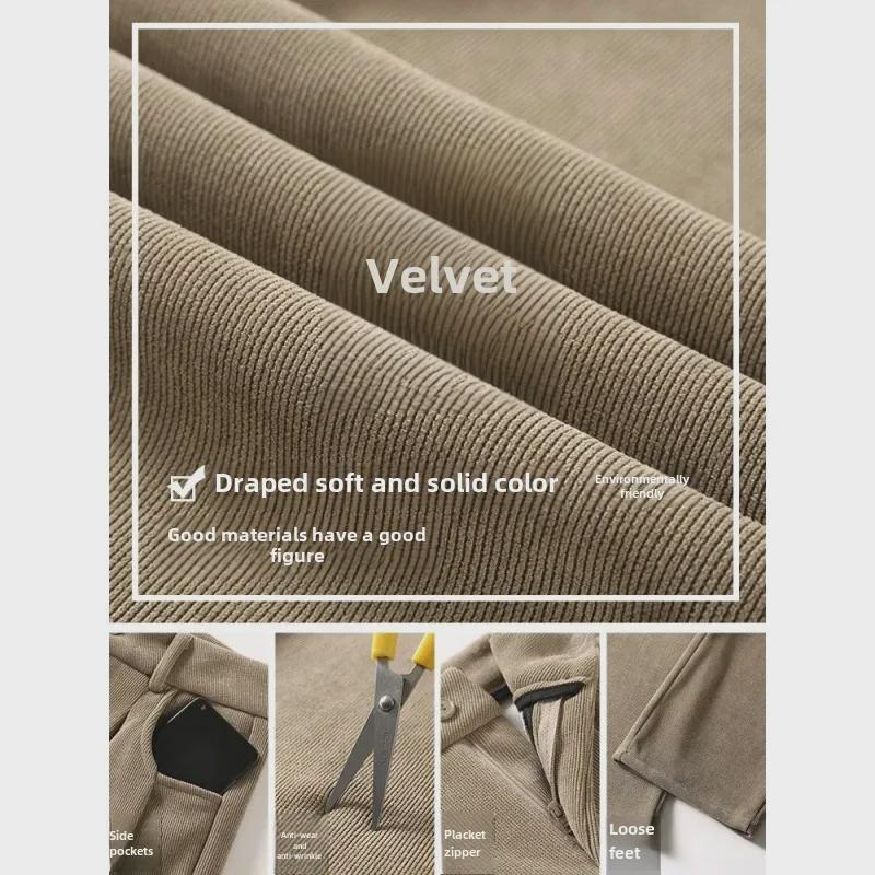 2024 Spring & Autumn Maternity Velvet Cotton Wide-Leg Pants with Belly Support