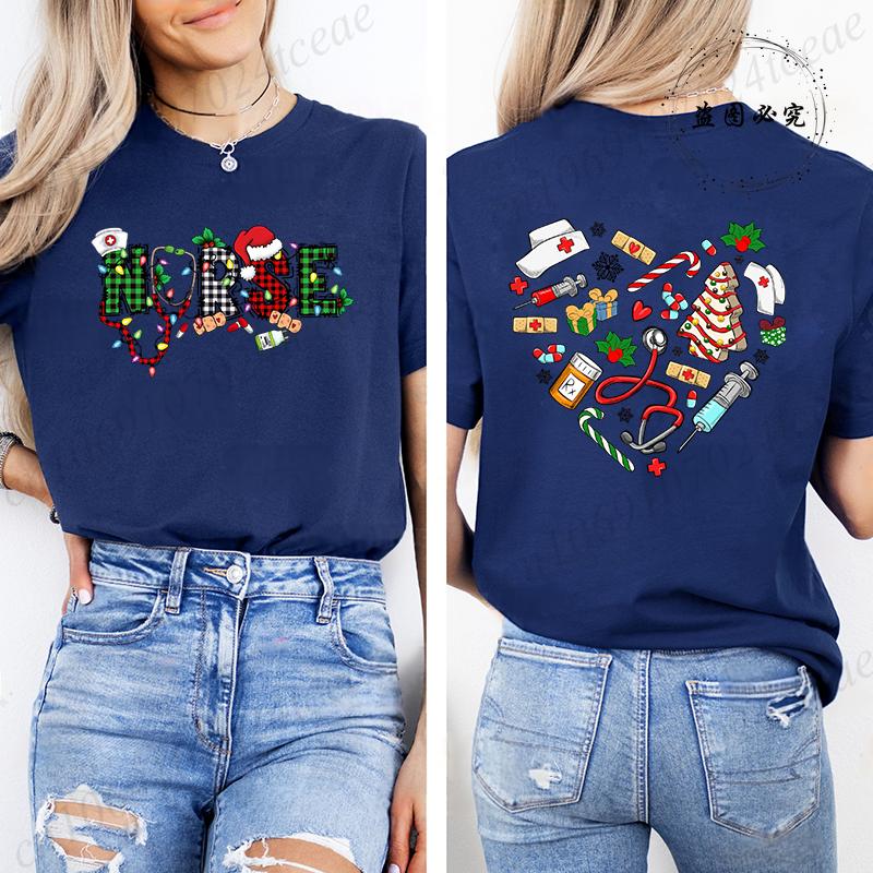 Nurse Christmas ShirtChristmas Nursing TShirtNurse Life TeesER Christmas Party TShirtsParty Crew TeesWomens Clothing