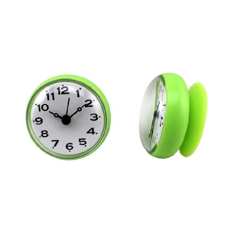 Suction Mounted Shower Clock for Bathroom Mirror, Round Clock Face with Bold Numerals for Sink Side Placement for Family Use